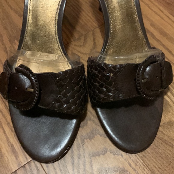 Circa Joan & David brown slip on heels brown woven leather - Picture 5 of 7